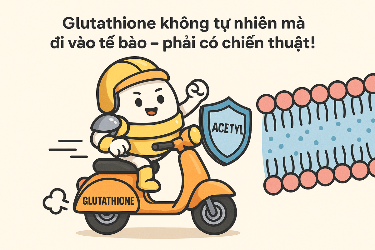 "HÀNH TRÌNH GIAN NAN" CỦA GLUTATHIONE VÀO TẾ BÀO: TẠI SAO UỐNG THÔI CHƯA ĐỦ?